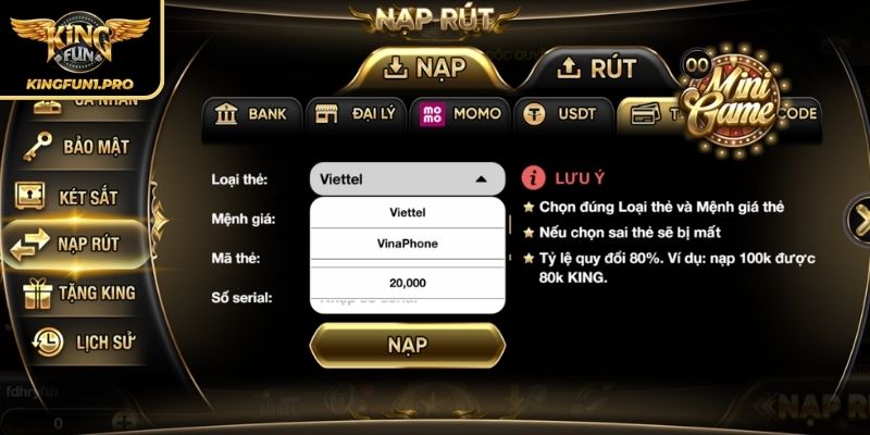 Nạp Tiền KINGFUN Hướng Dẫn Toàn Diện Và Lưu Ý Cho Tân Binh 3 Những lưu ý quan trọng khi nạp tiền KINGFUN